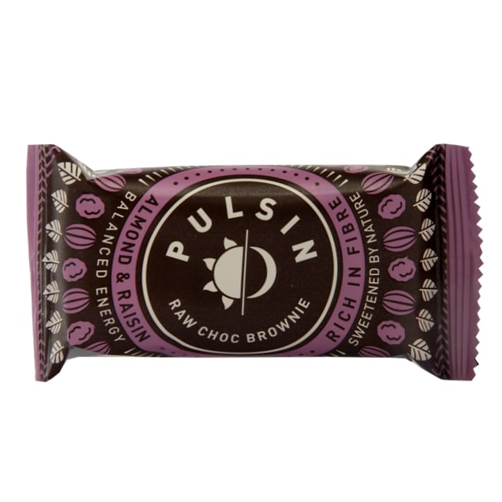 Pulsin Almond and Raisin Raw Choc Brownie 50g Bar image 1