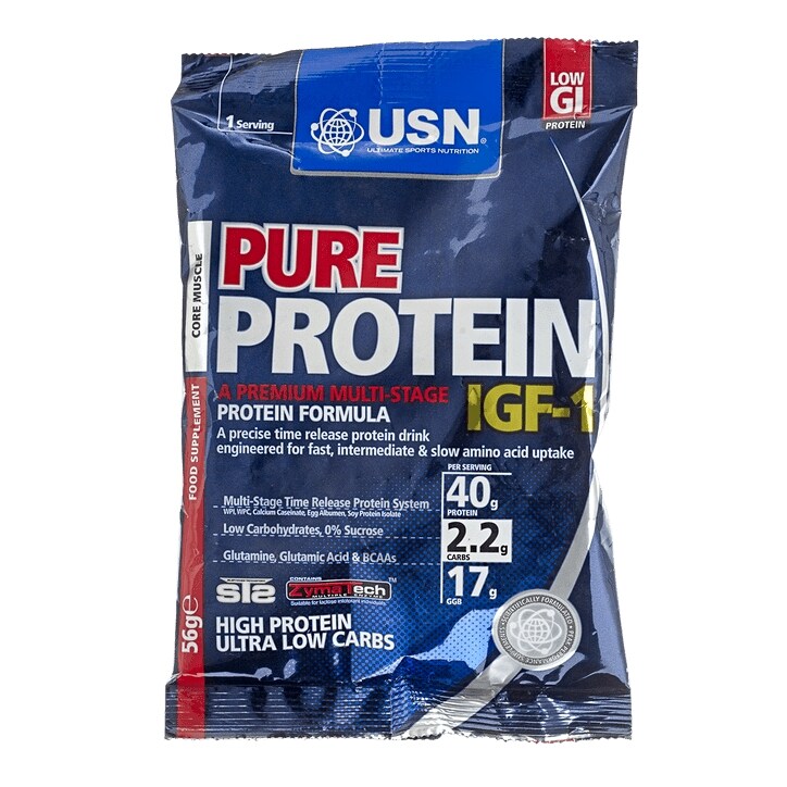 USN Pure Protein Powder Strawberry 56g image 1