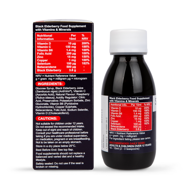 Sambucol Extra Defence Black Elderberry Liquid 120ml image 2