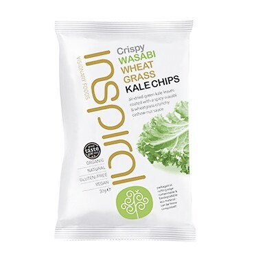 Inspiral Kale Crisps Wasabi & Wheatgrass 30g image 1
