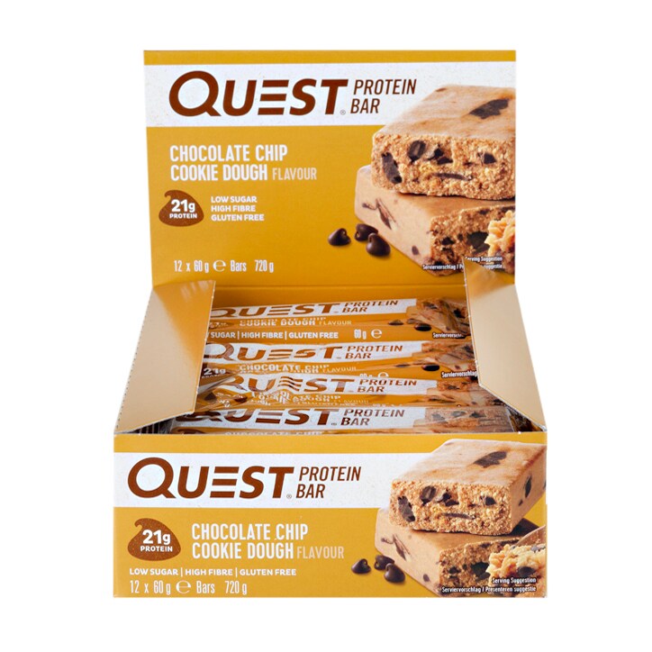 Quest Protein Bar Chocolate Chip Cookie Dough Chocolate ...