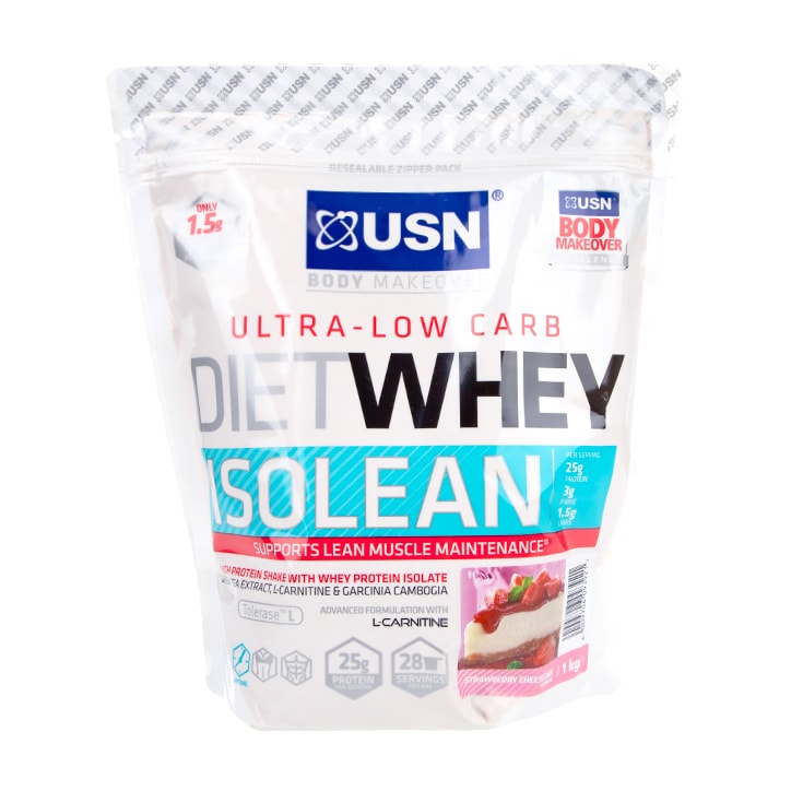 USN Diet Whey Isolean Strawberry Cheesecake 1kg image 1