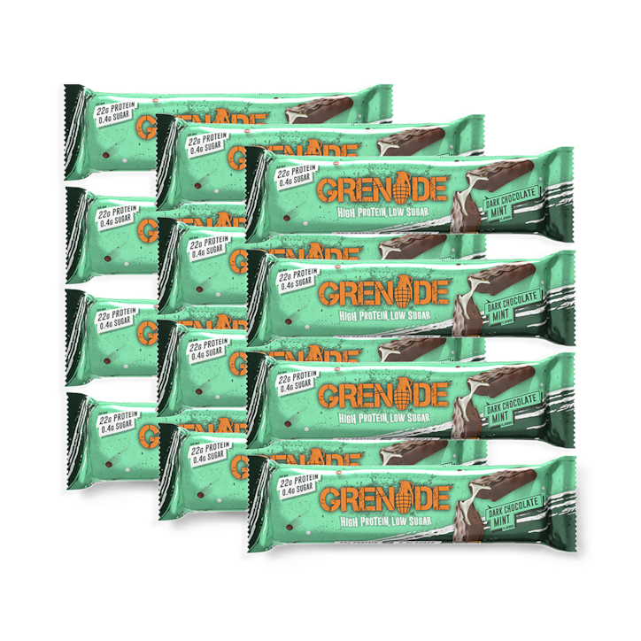 Grenade Dark Chocolate Mint Protein Bars 12x 60g image 1