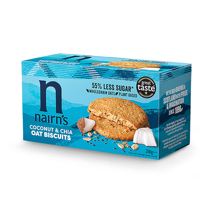 Nairn's Coconut & Chia Oat Biscuits 200g image 1