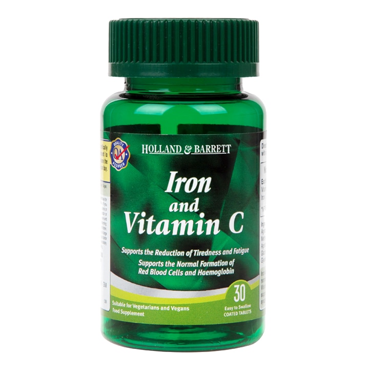 Holland & Barrett Iron & Vitamin C 30 Tablets