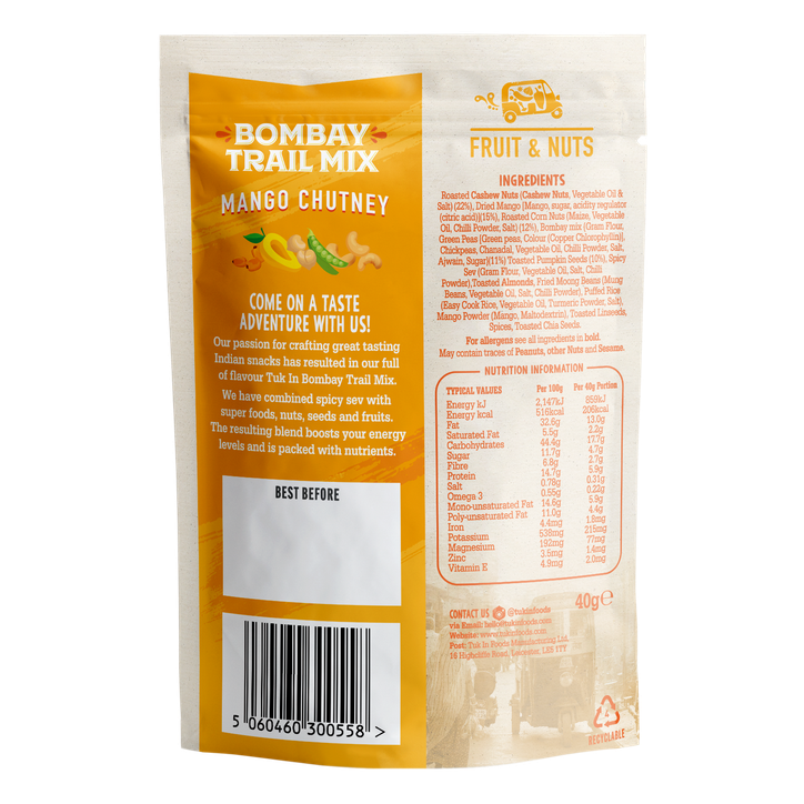 Tuk In Foods Bombay Trail Mix Mango Chutney 40g image 2