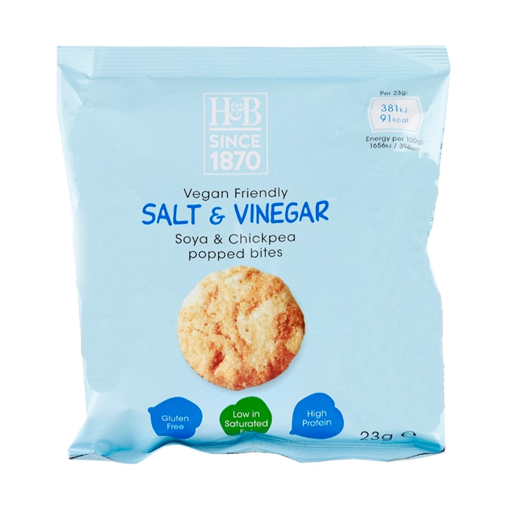 Holland & Barrett Salt & Vinegar Soya & Chickpea Popped Bites 23g image 1