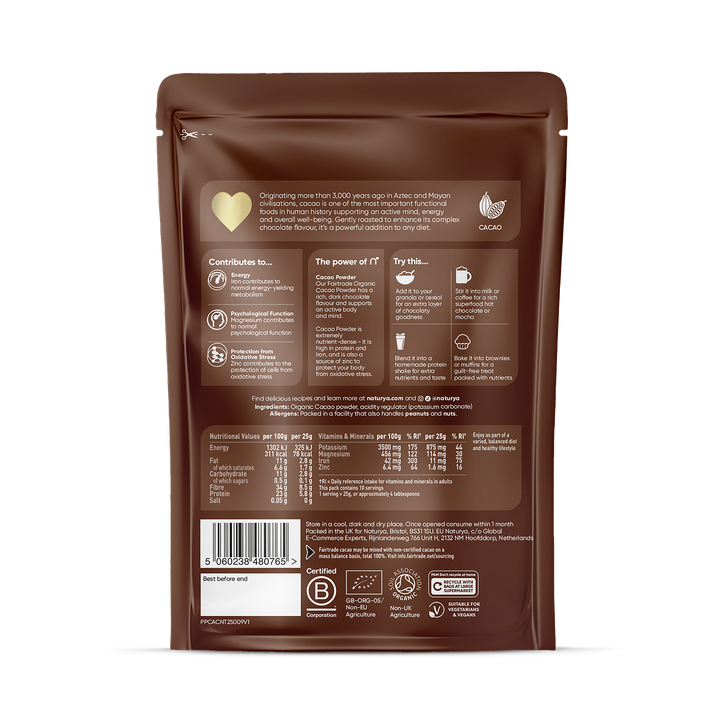 Naturya Organic Cacao Powder 250g image 2