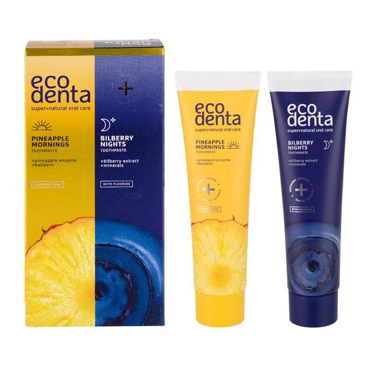 Ecodenta Morning and Night Toothpastes 2 x 100ml image 1