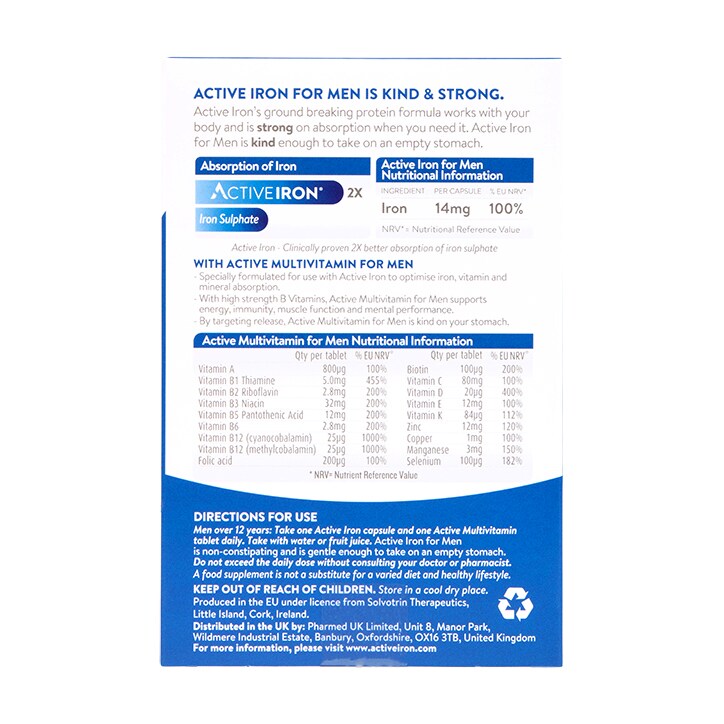 Active Iron for Men 60 Capsules