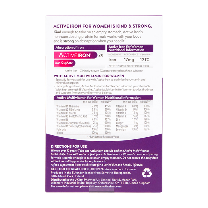 Active Iron for Women Capsules 60 Capsules image 2