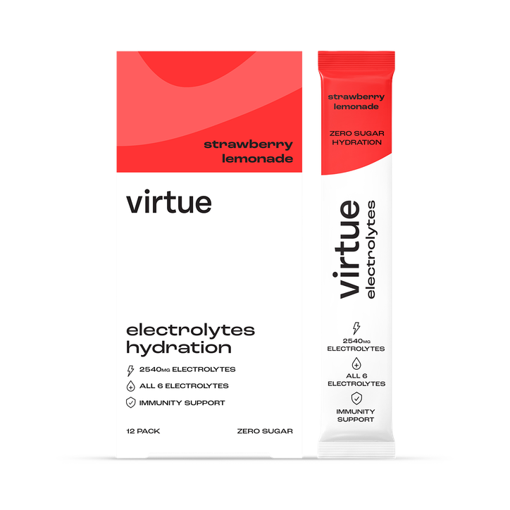 Virtue Electrolytes Hydration - Strawberry Lemonade 12 Sachets image 1