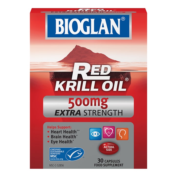 Bioglan Red Krill Oil 500mg Extra Strength 30 Capsules