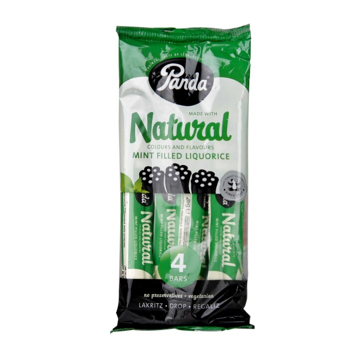 Panda All Natural Mint Filled Liquorice 4 x 26g Bar image 1