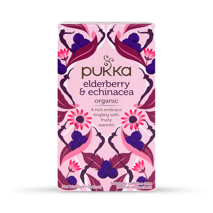 Pukka Organic Elderberry & Echinacea 20 Tea Bags image 1