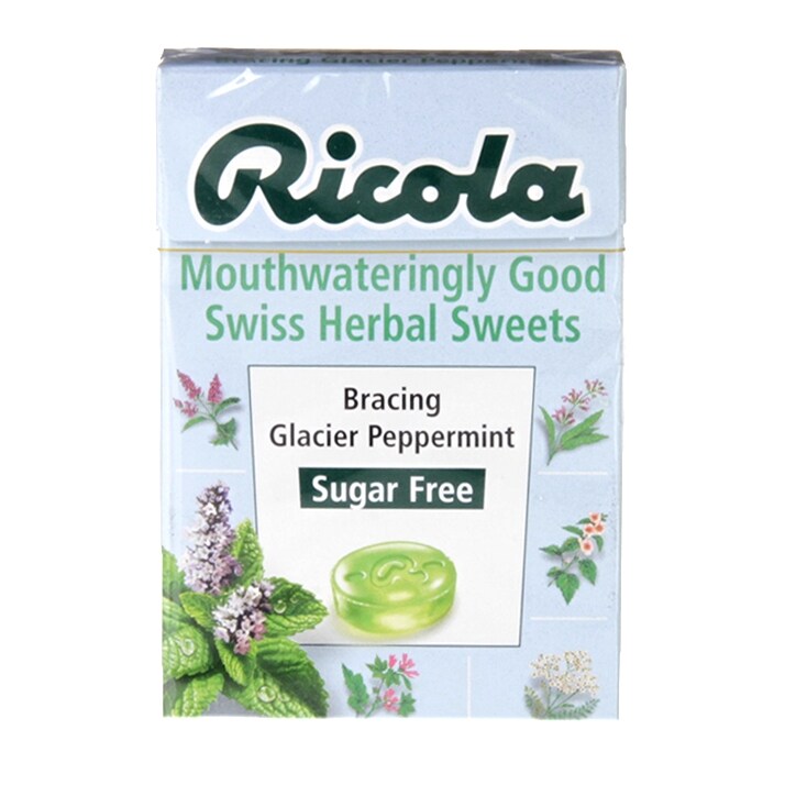 Ricola Swiss Herbal Sweets - Bracing Glacier Peppermint - Sugar Free 45g image 1