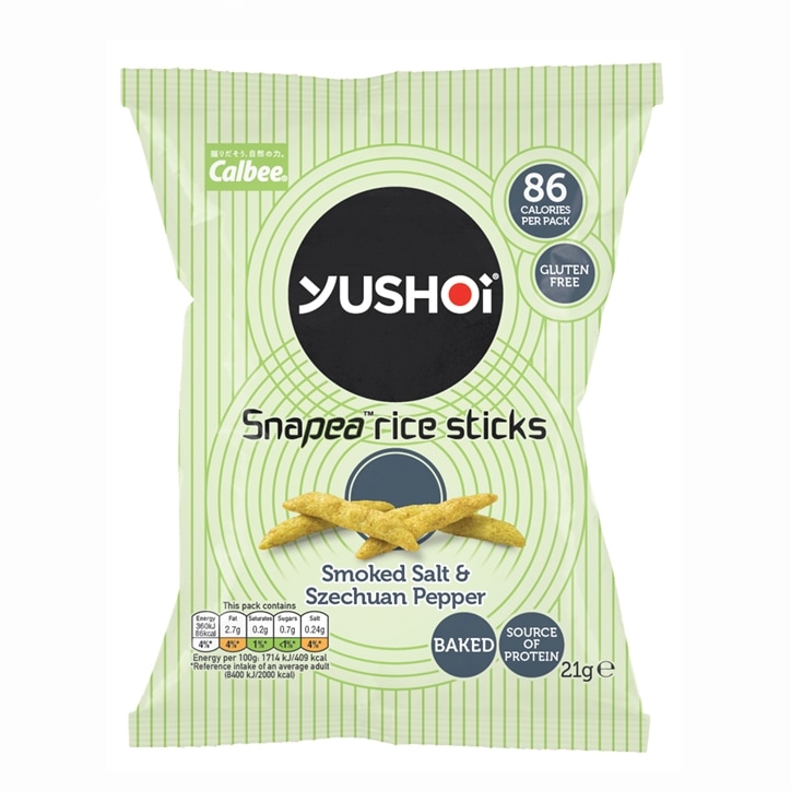 Yushoi Snapea Rice Sticks Smoked Salt & Szechuan Pepper 21g-1