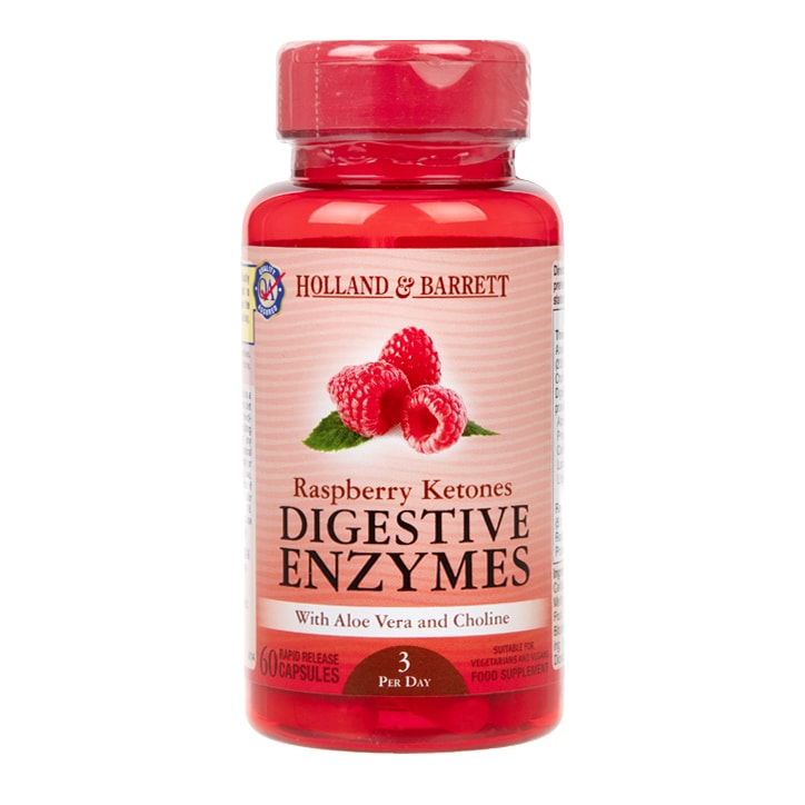 Holland & Barrett Raspberry Ketones Digestive Enzymes 60 Capsules-1