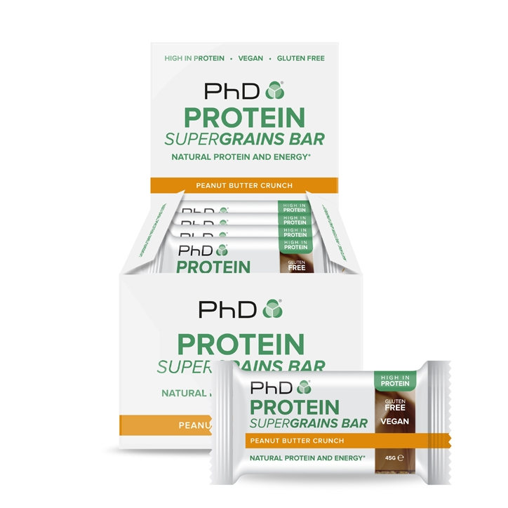 PhD Protein Supergrain Bar Peanut Butter 12 x 45g image 1