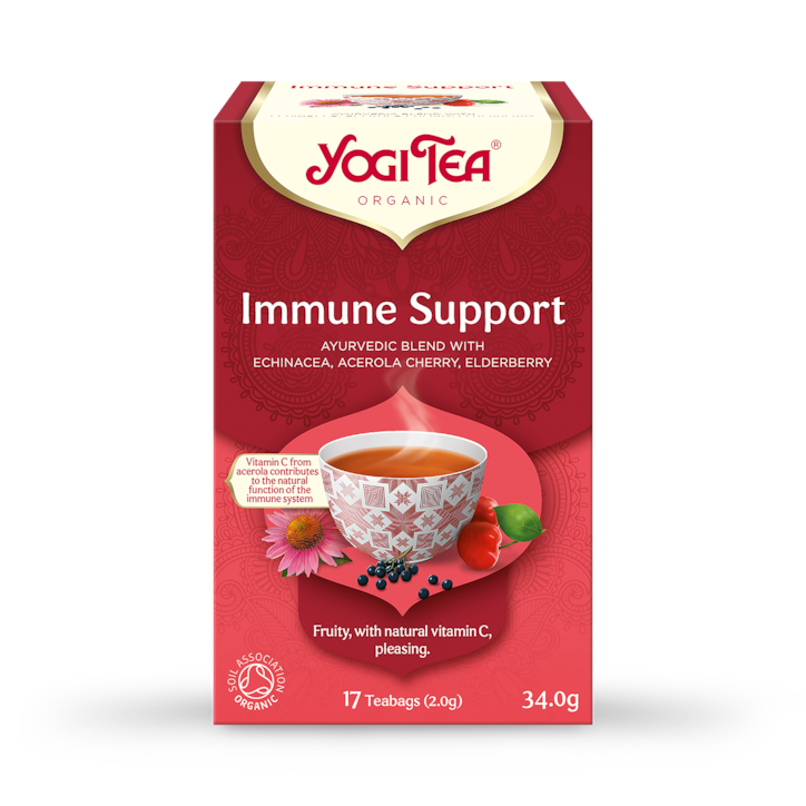 Yogi Tea Immune Support Tea (Echinacea, Acerola Cherry & Elderberry) 17x Tea Bags image 1