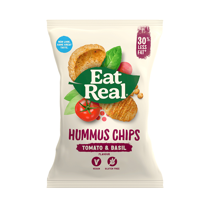 Eat Real Tomato & Basil Hummus Chips | Holland & Barrett