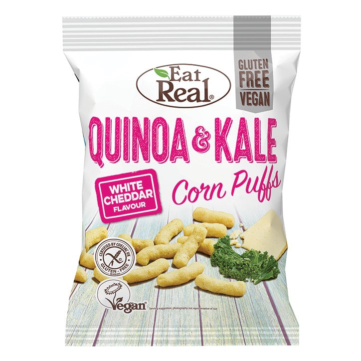 Eat Real White Cheddar Quinoa &amp; Kale Puffs 113g | Holland &amp; Barrett