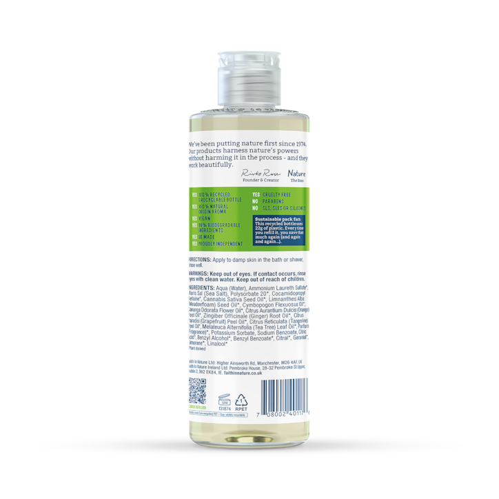 Faith in Nature Hemp & Meadowfoam Body Wash 400ml image 2