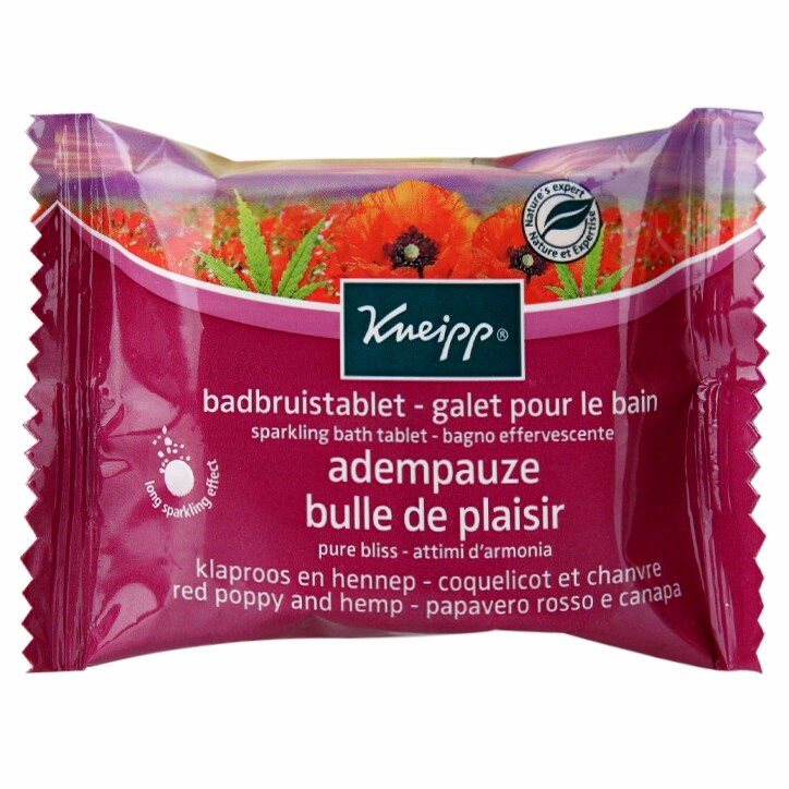 Kneipp Pure Bliss Poppy and Hemp Sparkling Bath Tablets 80g-1