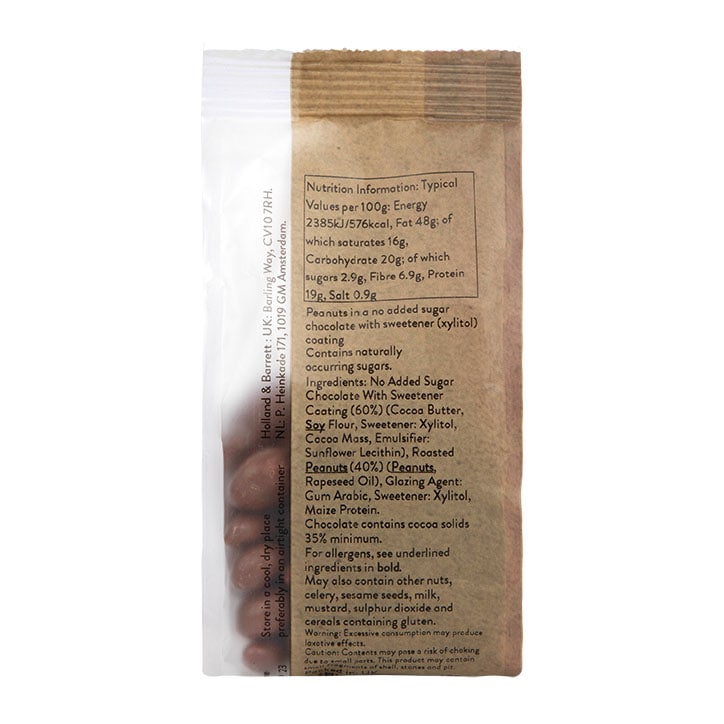 Holland & Barrett No Added Sugar Milk Chocolate Coated Peanuts 125g image 2