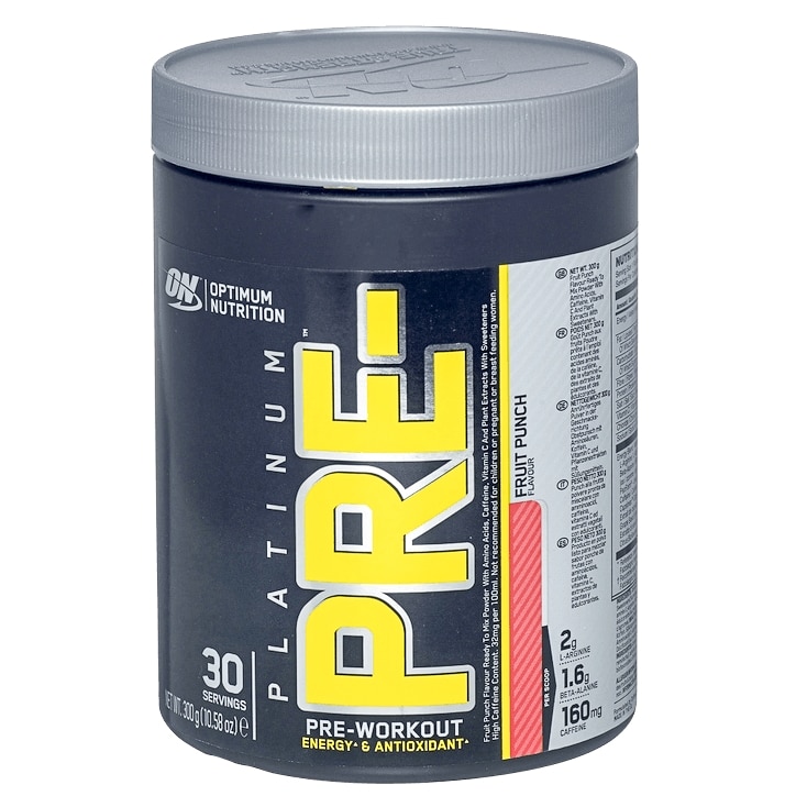 Optimum Nutrition Platinum Pre Fruit Punch 300g Powder image 1