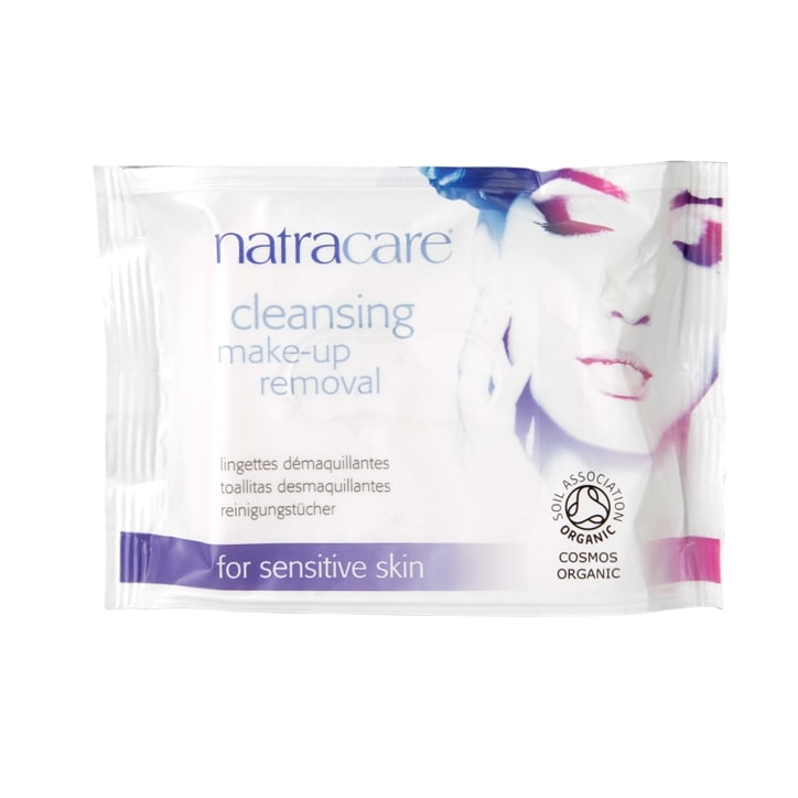 Natracare Organic Cleansing Makeup Removal Wipes-1