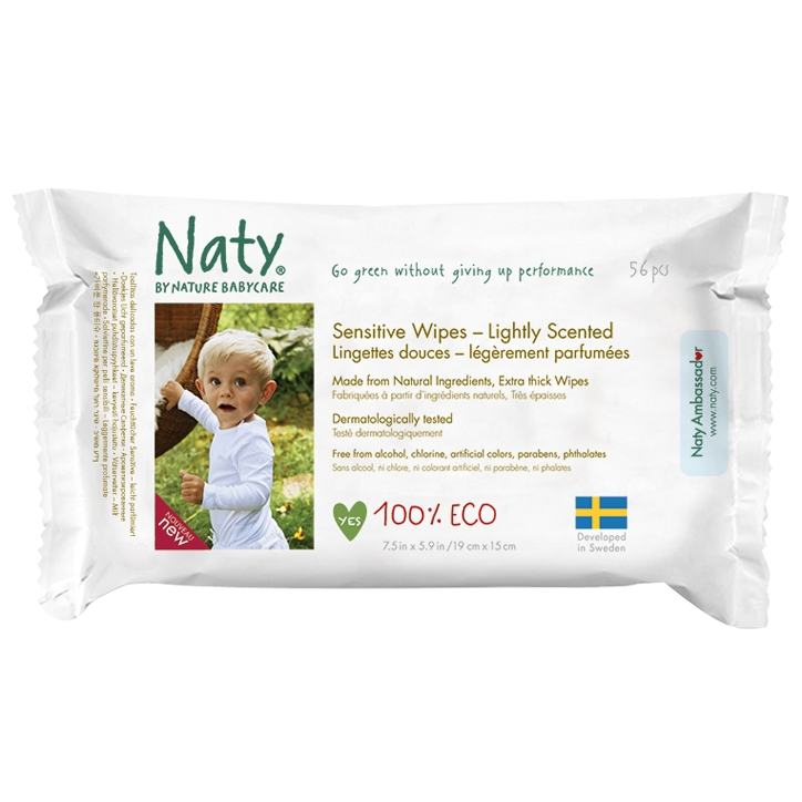NATY Nature Baby Sensitive Wipes Lightly Scented 390g image 1