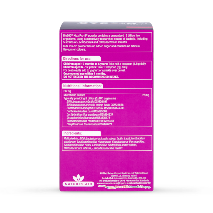 Nature’s Aid Kidz Pro-5 Daily Microbiotic Powder 90g image 3