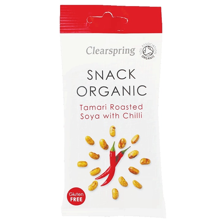 Clearspring Snack Organic Tamari Roasted Soya with Chilli 30g image 1