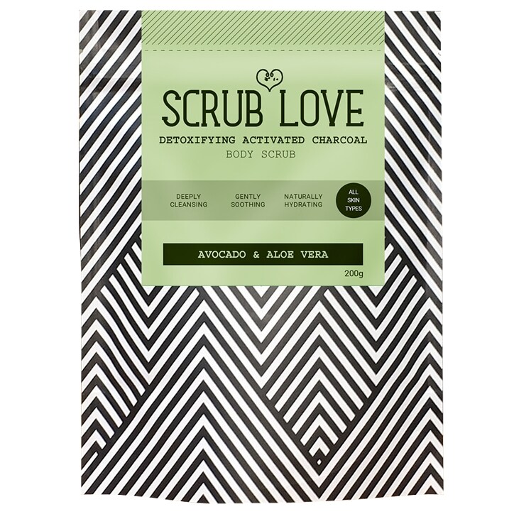 Scrub Love Avocado & Aloe Vera Activated Charcoal Scrub 200g-1