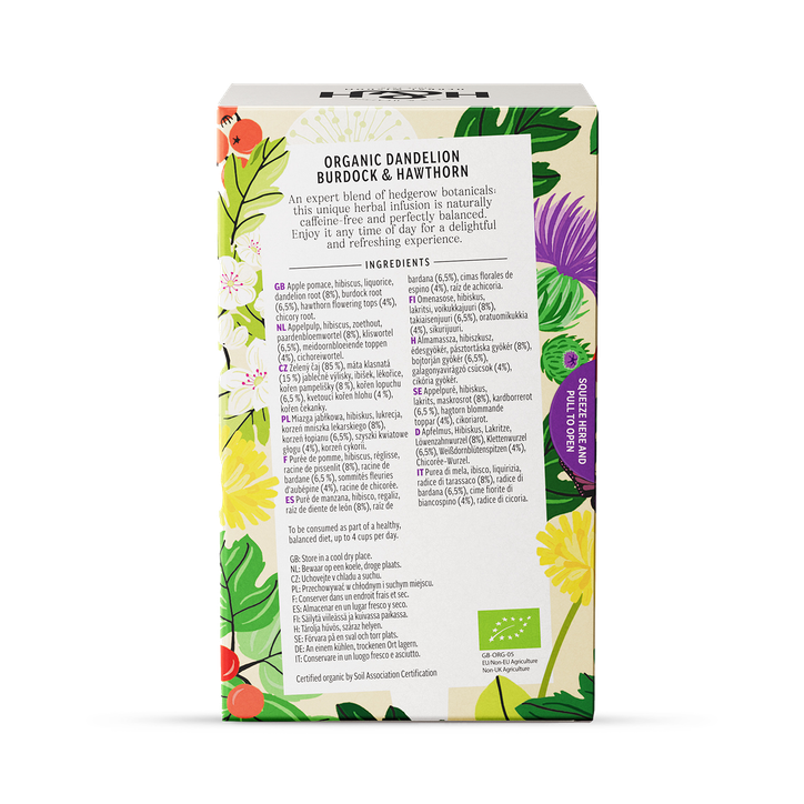 Heath & Heather Organic Dandelion, Burdock & Hawthorn 20 Tea Bags image 2