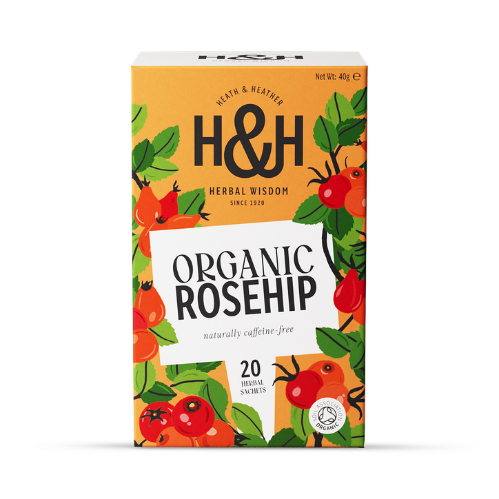 Heath & Heather Organic Rosehip 20 Tea Bags image 1