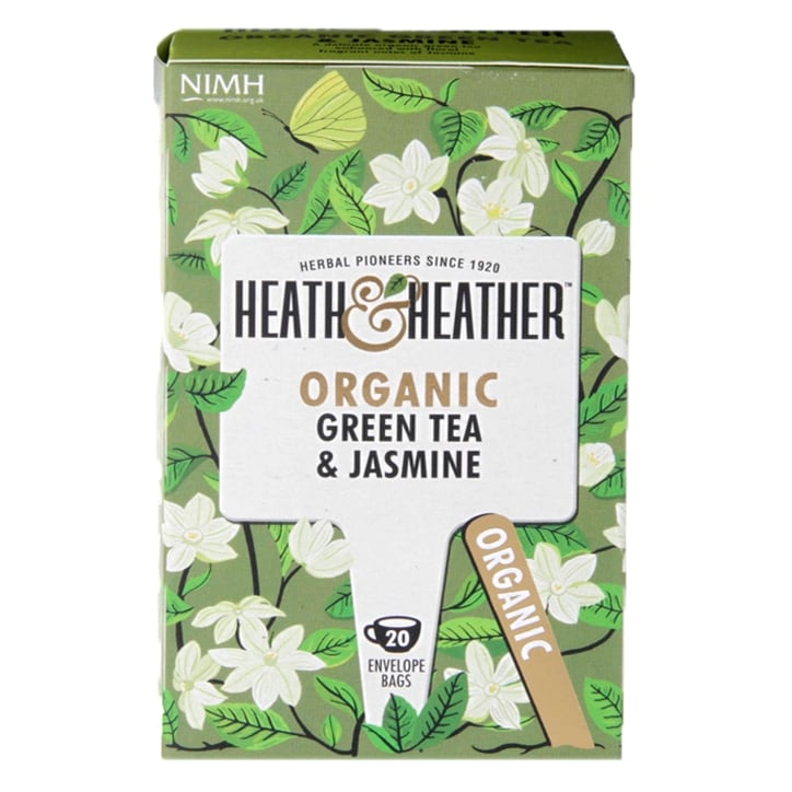 Heath & Heather Organic Green Tea & Jasmine 20 Tea Bags-1