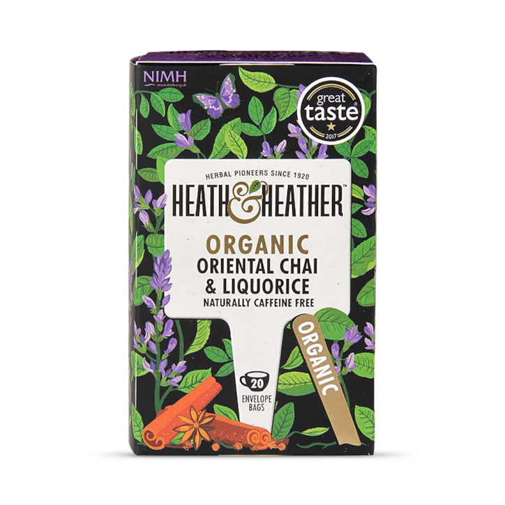 Heath & Heather Organic Oriental Chai & Liquorice 20 Tea Bags image 1