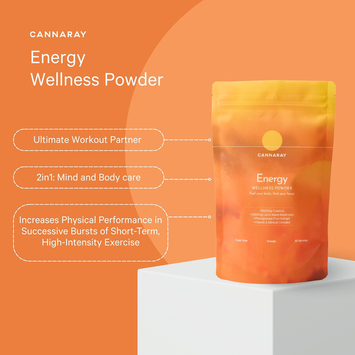 Cannaray Energy Wellness Powder Orange (30 Servings) 150g image 2