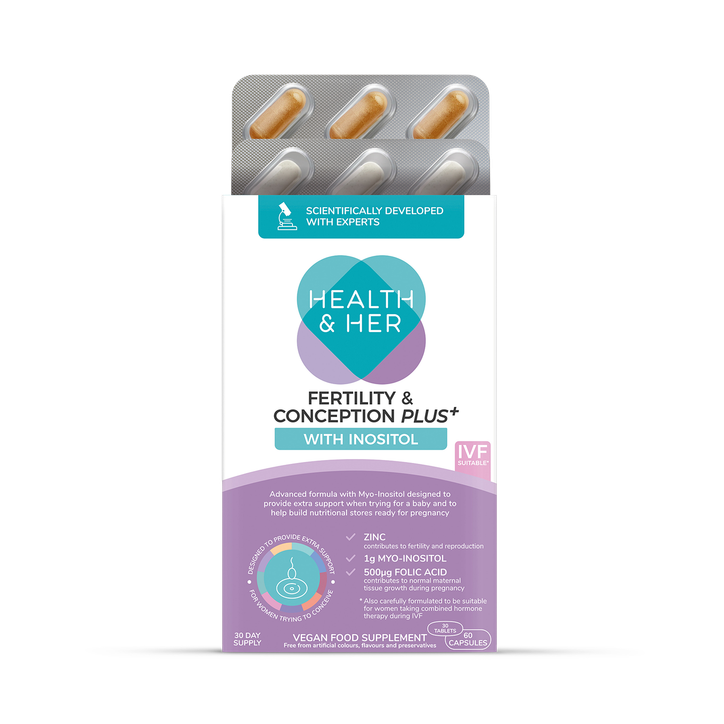 Health & Her Conception Plus (Ivf Suitable) 60 Capsules + 30 Tablets