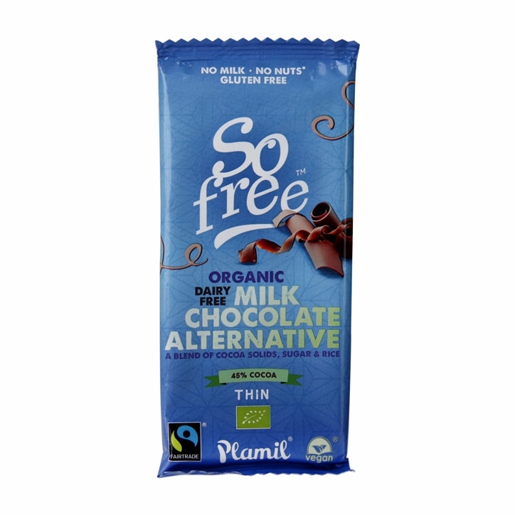 So Free Organic Dairy Free Milk Chocolate Alternative Bar 80g image 1