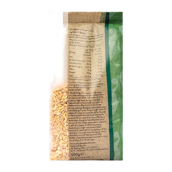 Holland & Barrett Wholegrain Brown Barley 500g image 2