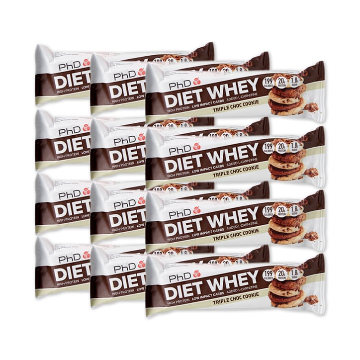 PhD Diet Whey Bar Triple Chocolate Cookie 12 x 65g