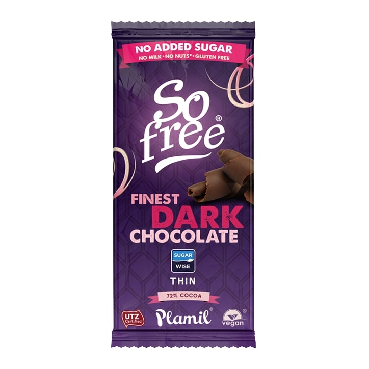 So Free No Added Sugar Finest Dark Chocolate Thin 80g-1