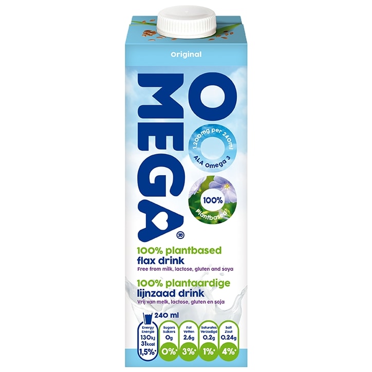 Ooomega 100% Plantbased Flax Drink Original 1L image 1