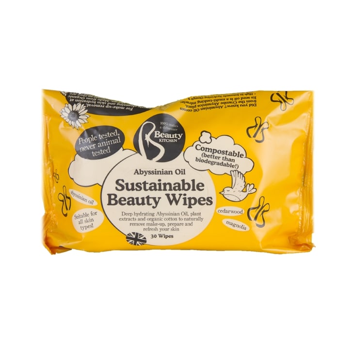 Beauty Kitchen Abyssinian Oil Compostable Face 30 Wipes-1