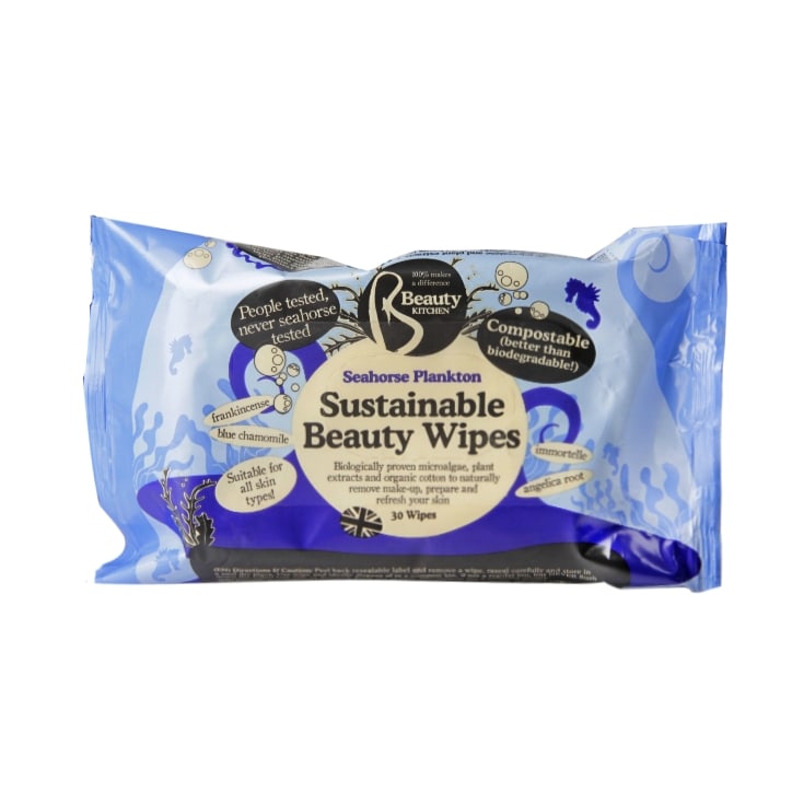 Beauty Kitchen Seahorse Plankton Compostable Face 30 Wipes-1