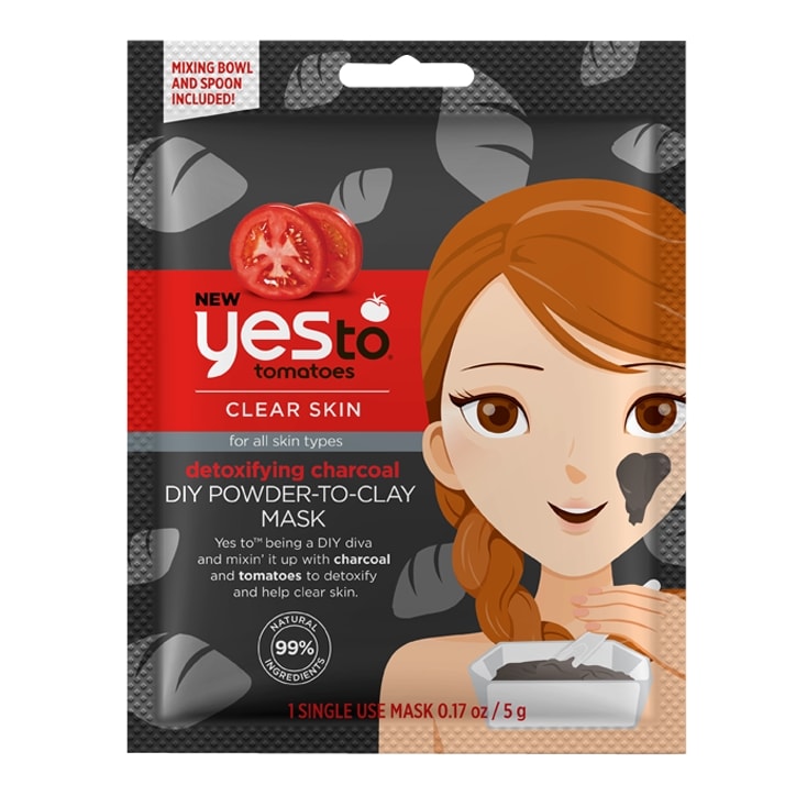 Yes to Tomatoes Detoxifying Charcoal DIY Powder-to-Clay Mask-1