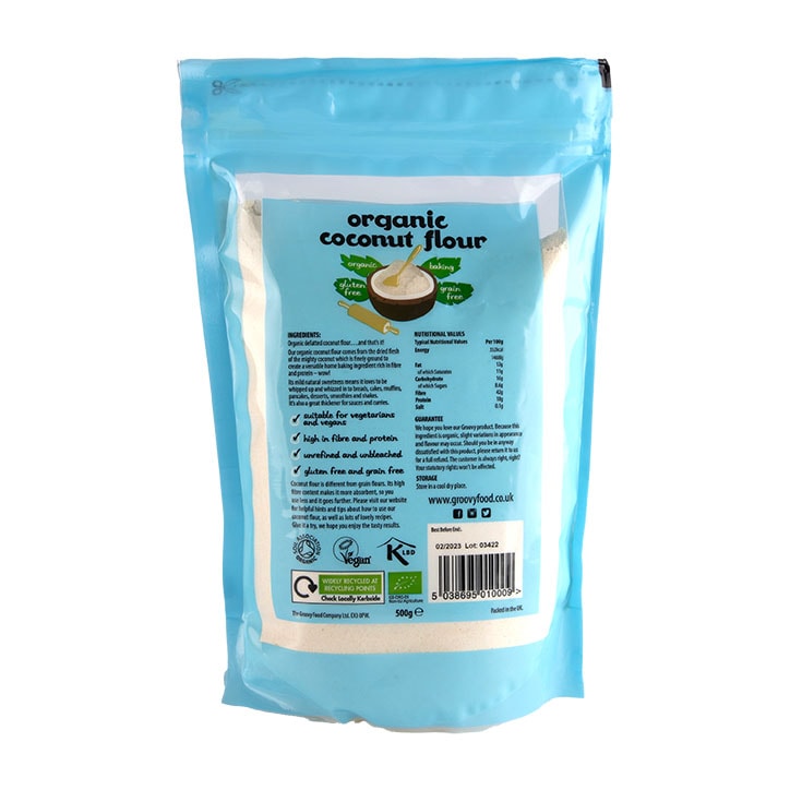 The Groovy Food Company Organic Coconut Flour 500g image 2